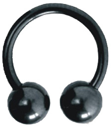 Circular Barbell black 1,6 x 10 x 4 mm