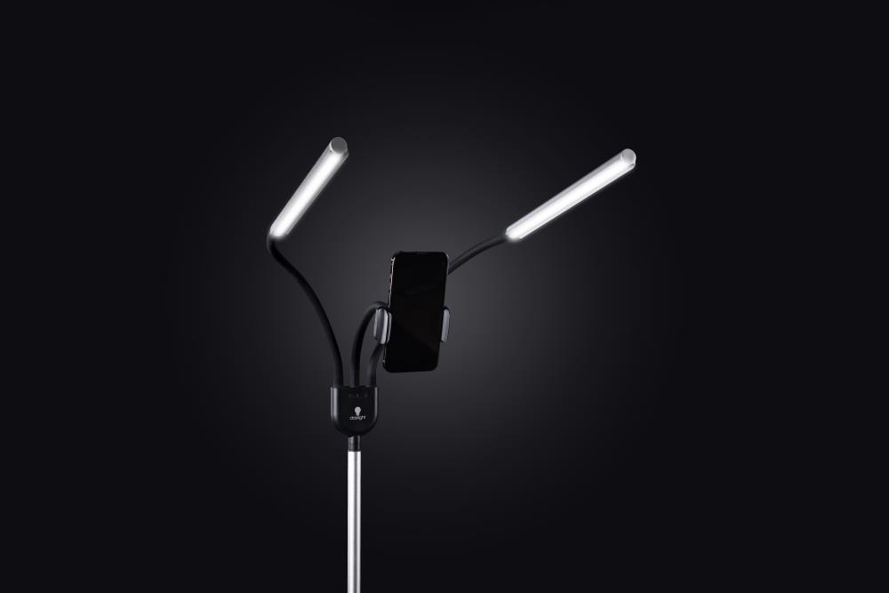 daylight Gemini black-silver - LED-Stehlampe